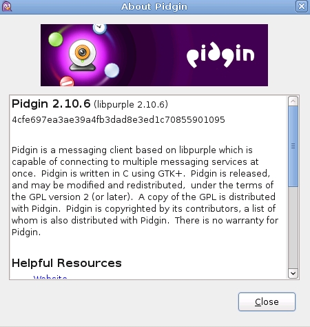 Pidgin V 2.10.6